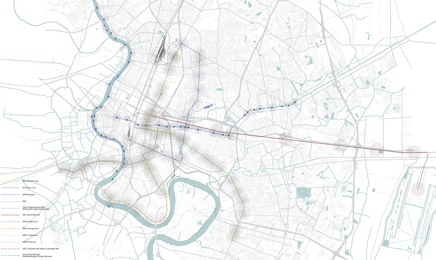 Bangkok's public transport network | urbanalyse